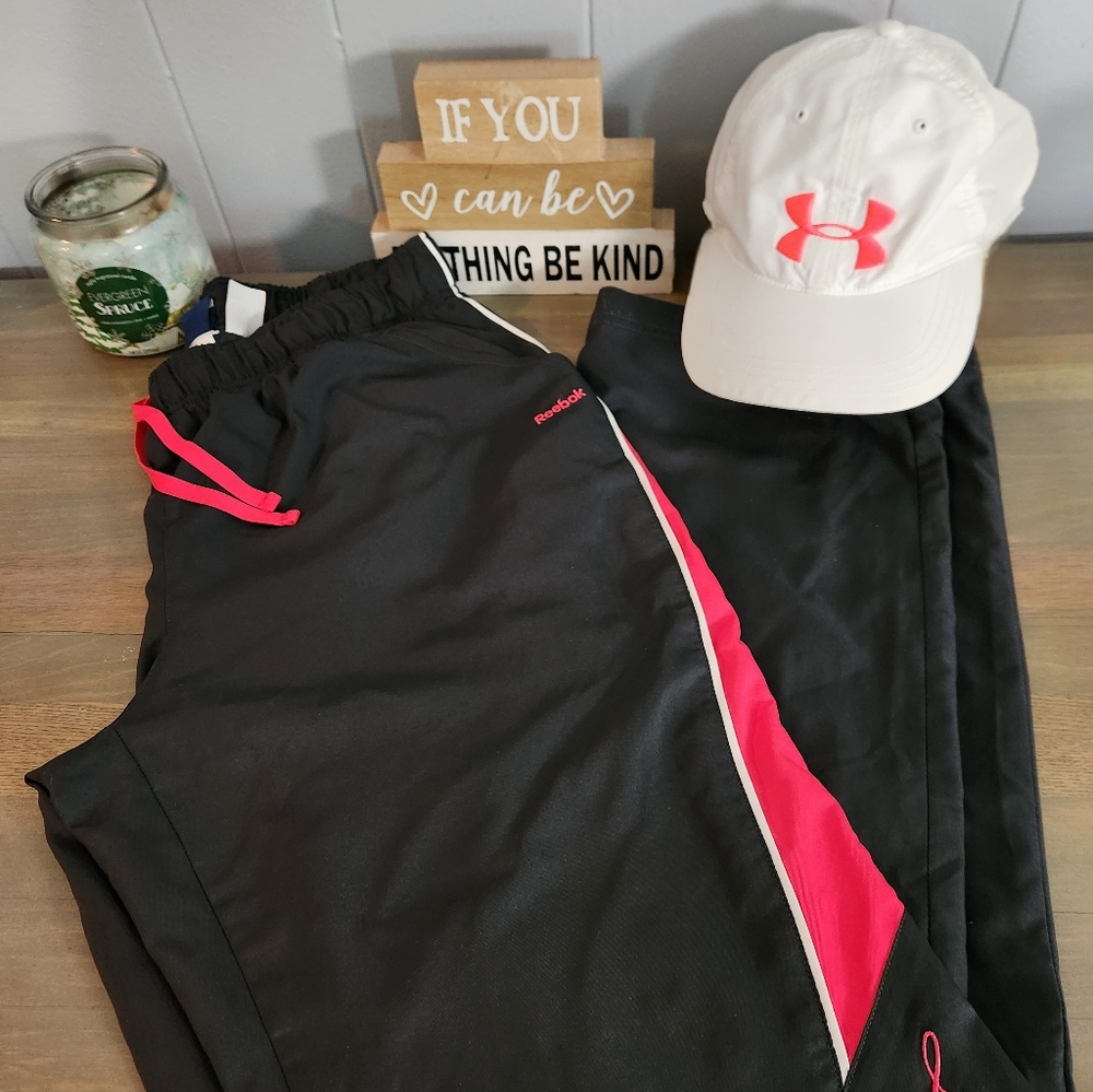 Breast Cancer Support Bundle - Reebok Windbreaker Pants & Under Armour Hat